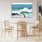 Shop Bondi Swimming Pool I Photo Canvas Print a coastal themed photography framed stretched canvas print from The Print Emporium wall artwork collection - Buy Australian made prints for the home and your interior decor space, TPE-1238-CA-35X46-NF