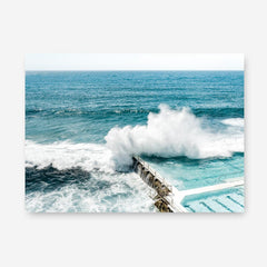 Shop Bondi Swimming Pool I Photo Canvas Print a coastal themed photography framed stretched canvas print from The Print Emporium wall artwork collection - Buy Australian made prints for the home and your interior decor space, TPE-1238-CA-35X46-NF