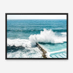 Shop Bondi Swimming Pool I Photo Canvas Print a coastal themed photography framed stretched canvas print from The Print Emporium wall artwork collection - Buy Australian made prints for the home and your interior decor space, TPE-1238-CA-35X46-NF
