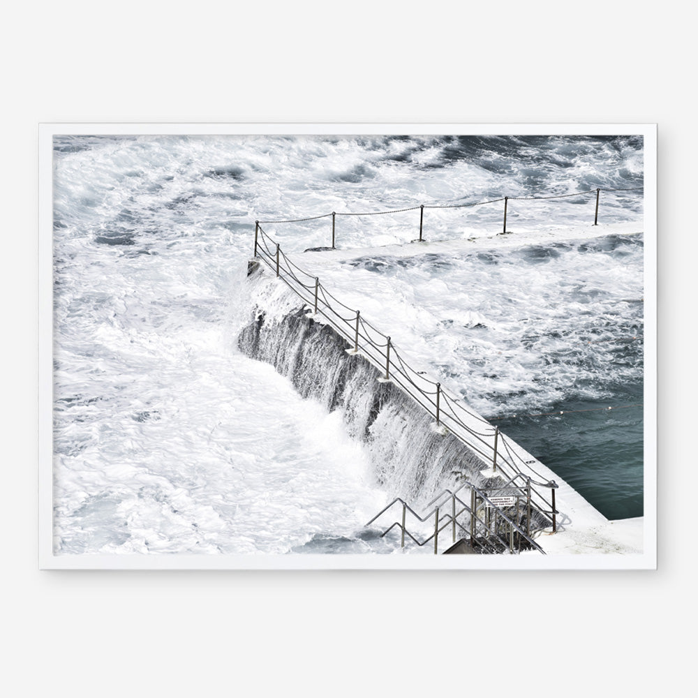 Shop Bondi White Photo Art Print a coastal themed photography wall art print from The Print Emporium wall artwork collection - Buy Australian made fine art poster and framed prints for the home and your interior decor, TPE-534-AP