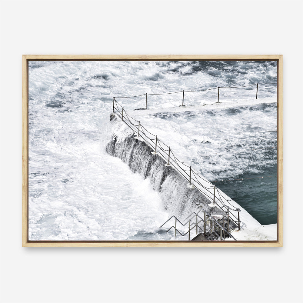 Shop Bondi White Photo Canvas Print a coastal themed photography framed stretched canvas print from The Print Emporium wall artwork collection - Buy Australian made prints for the home and your interior decor space, TPE-534-CA-35X46-NF
