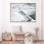 Shop Bondi White Photo Canvas Print a coastal themed photography framed stretched canvas print from The Print Emporium wall artwork collection - Buy Australian made prints for the home and your interior decor space, TPE-534-CA-35X46-NF