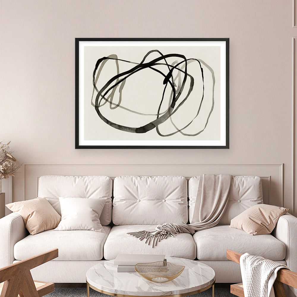 Shop Bounded II Art Print a painted abstract themed wall art print from The Print Emporium wall artwork collection - Buy Australian made fine art painting style poster and framed prints for the home and your interior decor room, TPE-PC-EZ947-AP