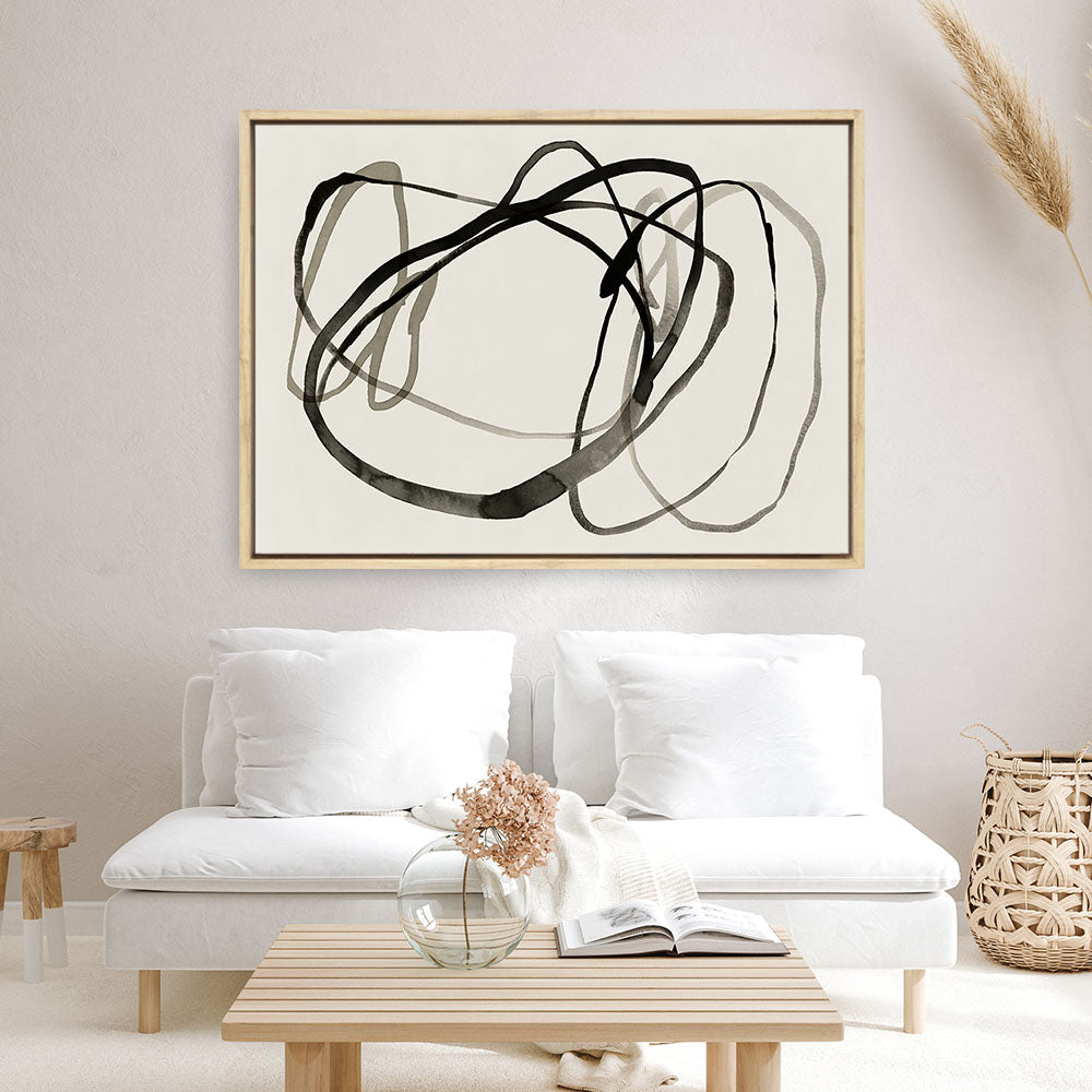 Shop Bounded II Canvas Print a painted abstract themed framed canvas wall art print from The Print Emporium artwork collection - Buy Australian made fine art painting style stretched canvas prints for the home and your interior decor space, TPE-PC-EZ947-CA-35X46-NF