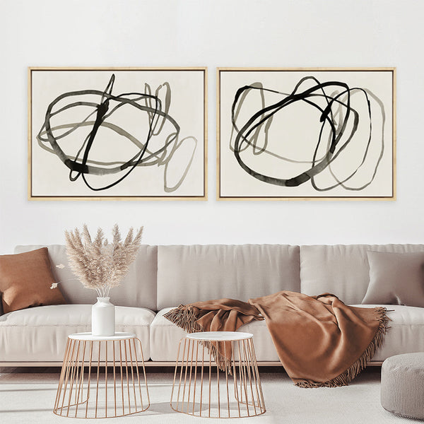 Shop Bounded II Canvas Print a painted abstract themed framed canvas wall art print from The Print Emporium artwork collection - Buy Australian made fine art painting style stretched canvas prints for the home and your interior decor space, TPE-PC-EZ947-CA-35X46-NF