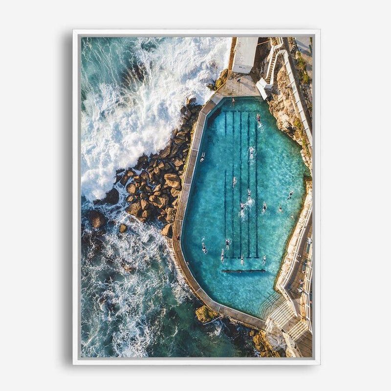 Shop Bronte Ocean Pool I Photo Canvas Print a coastal themed photography framed stretched canvas print from The Print Emporium wall artwork collection - Buy Australian made prints for the home and your interior decor space, TPE-366-CA-35X46-NF