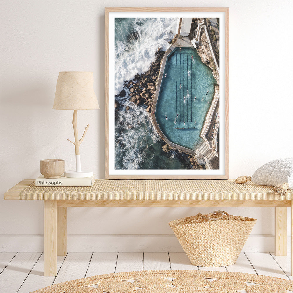 Shop Bronte Ocean Pool II Photo Art Print a coastal themed photography wall art print from The Print Emporium wall artwork collection - Buy Australian made fine art poster and framed prints for the home and your interior decor, TPE-443-AP
