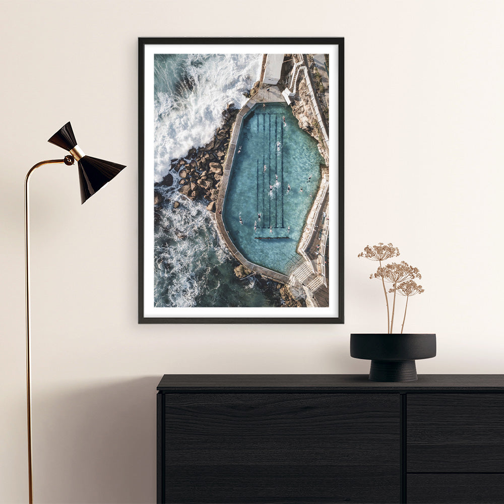 Shop Bronte Ocean Pool II Photo Art Print a coastal themed photography wall art print from The Print Emporium wall artwork collection - Buy Australian made fine art poster and framed prints for the home and your interior decor, TPE-443-AP