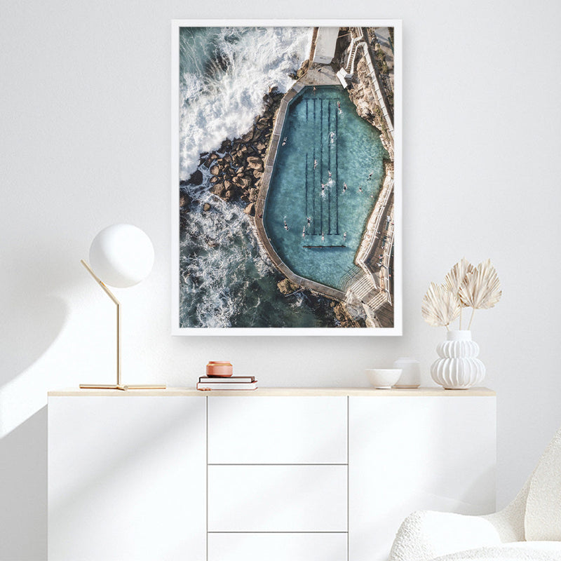 Shop Bronte Ocean Pool II Photo Art Print a coastal themed photography wall art print from The Print Emporium wall artwork collection - Buy Australian made fine art poster and framed prints for the home and your interior decor, TPE-443-AP