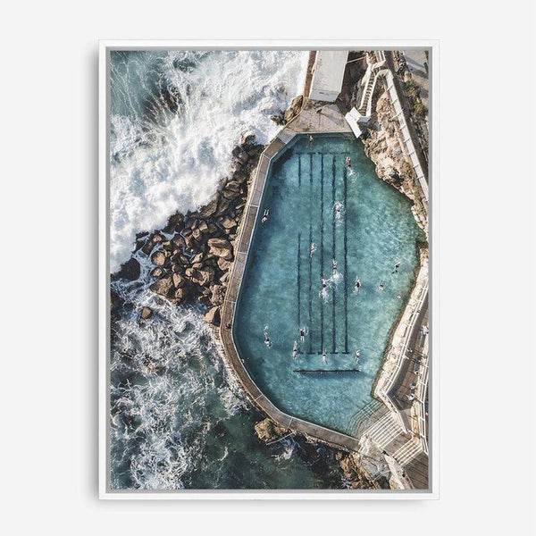 Shop Bronte Ocean Pool II Photo Canvas Print a coastal themed photography framed stretched canvas print from The Print Emporium wall artwork collection - Buy Australian made prints for the home and your interior decor space, TPE-443-CA-35X46-NF