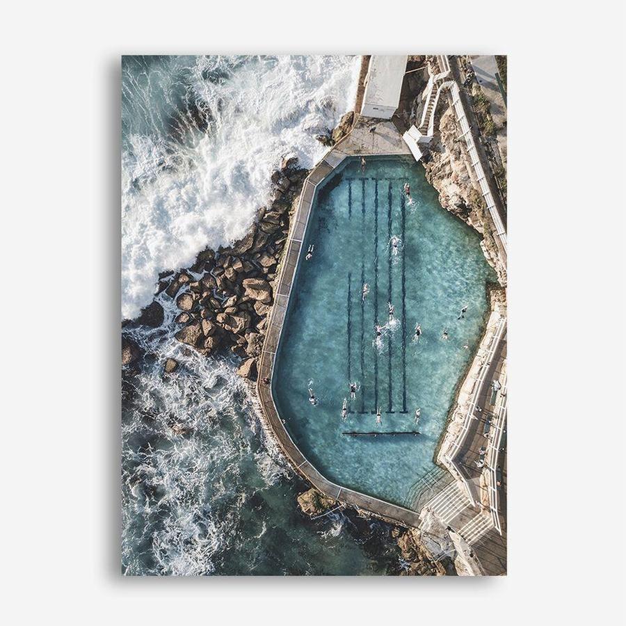 Shop Bronte Ocean Pool II Photo Canvas Print a coastal themed photography framed stretched canvas print from The Print Emporium wall artwork collection - Buy Australian made prints for the home and your interior decor space, TPE-443-CA-35X46-NF
