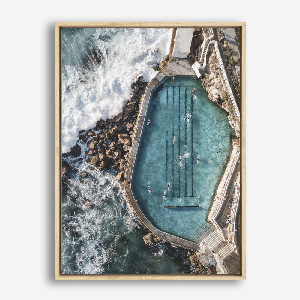 Shop Bronte Ocean Pool II Photo Canvas Print a coastal themed photography framed stretched canvas print from The Print Emporium wall artwork collection - Buy Australian made prints for the home and your interior decor space, TPE-443-CA-35X46-NF