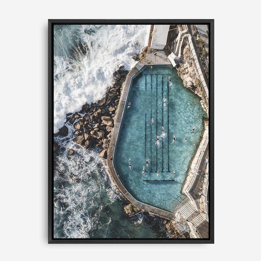 Shop Bronte Ocean Pool II Photo Canvas Print a coastal themed photography framed stretched canvas print from The Print Emporium wall artwork collection - Buy Australian made prints for the home and your interior decor space, TPE-443-CA-35X46-NF