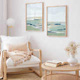 Shop Burbank Blue II Art Print a painted abstract themed wall art print from The Print Emporium wall artwork collection - Buy Australian made fine art painting style poster and framed prints for the home and your interior decor room, TPE-PC-EZ533-AP