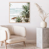 Shop Byron Bay Longboarder (Square) Photo Art Print a coastal themed photography wall art print from The Print Emporium wall artwork collection - Buy Australian made fine art poster and framed prints for the home and your interior decor, TPE-968-AP