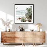 Shop Byron Bay Longboarder (Square) Photo Art Print a coastal themed photography wall art print from The Print Emporium wall artwork collection - Buy Australian made fine art poster and framed prints for the home and your interior decor, TPE-968-AP
