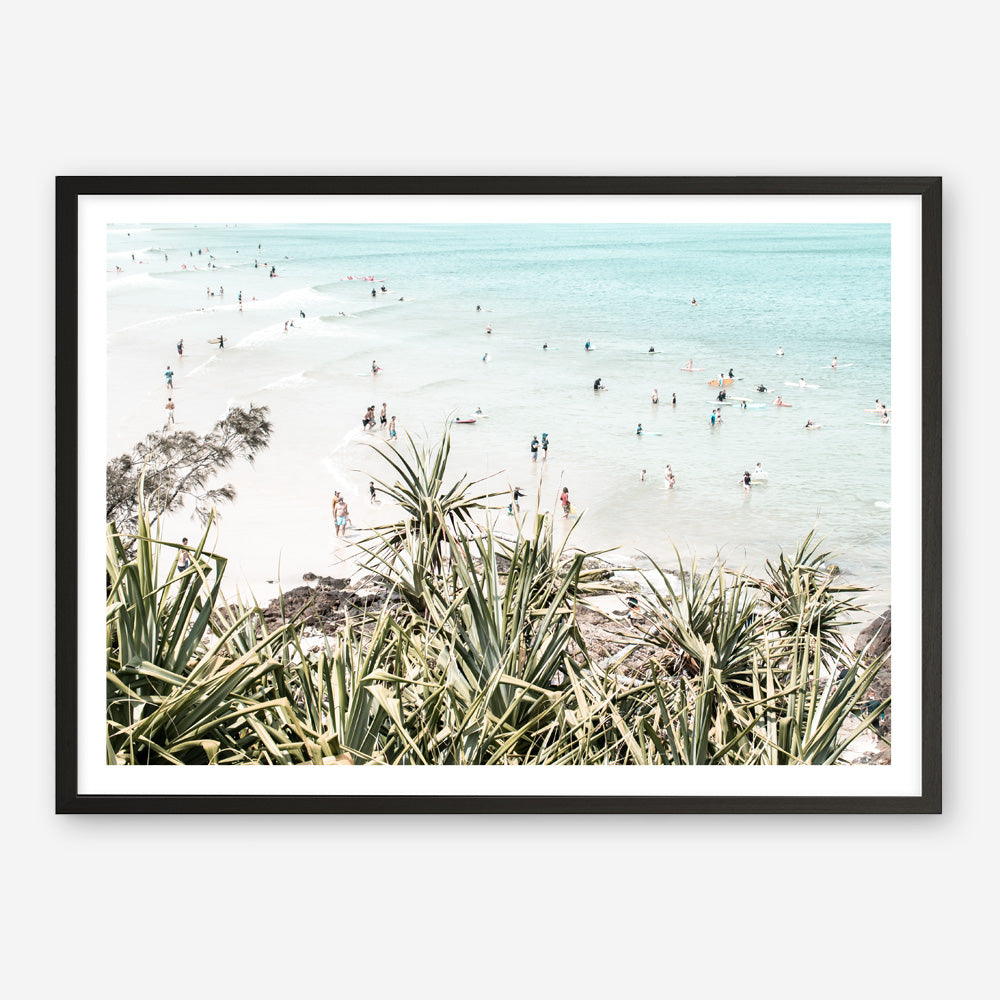Shop Byron Bay Swims Photo Art Print a coastal themed photography wall art print from The Print Emporium wall artwork collection - Buy Australian made fine art poster and framed prints for the home and your interior decor, TPE-1012-AP