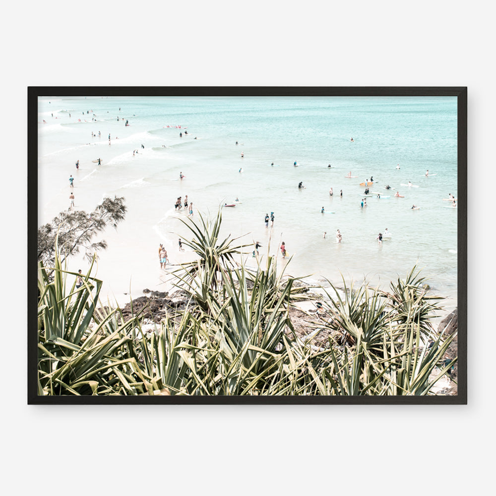 Shop Byron Bay Swims Photo Art Print a coastal themed photography wall art print from The Print Emporium wall artwork collection - Buy Australian made fine art poster and framed prints for the home and your interior decor, TPE-1012-AP