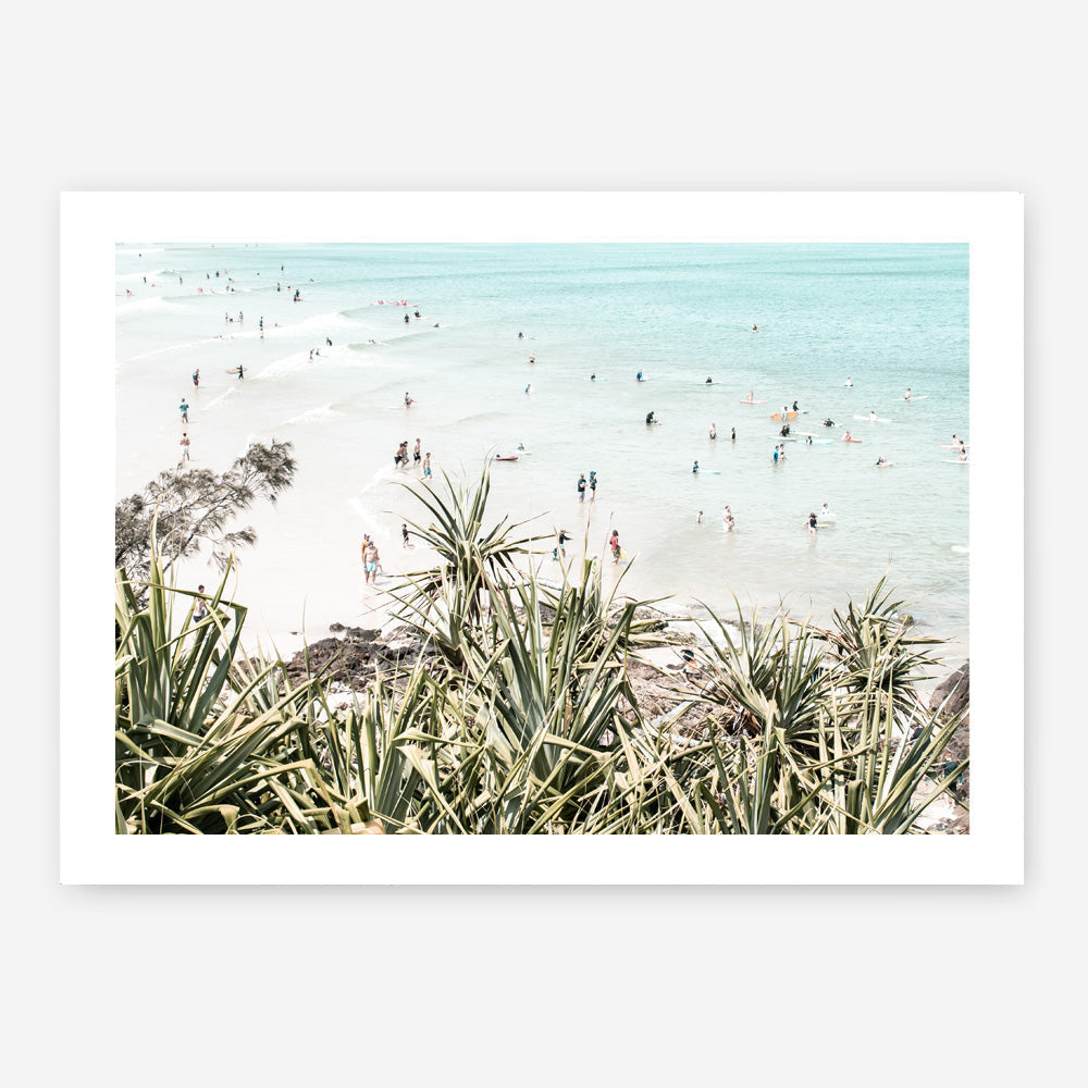 Shop Byron Bay Swims Photo Art Print a coastal themed photography wall art print from The Print Emporium wall artwork collection - Buy Australian made fine art poster and framed prints for the home and your interior decor, TPE-1012-AP
