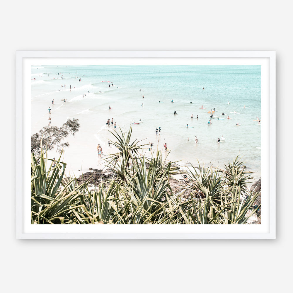 Shop Byron Bay Swims Photo Art Print a coastal themed photography wall art print from The Print Emporium wall artwork collection - Buy Australian made fine art poster and framed prints for the home and your interior decor, TPE-1012-AP