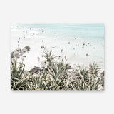 Shop Byron Bay Swims Photo Canvas Print a coastal themed photography framed stretched canvas print from The Print Emporium wall artwork collection - Buy Australian made prints for the home and your interior decor space, TPE-1012-CA-35X46-NF