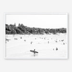 Shop Byron Surfer I B&W Photo��Art Print a coastal themed photography wall art print from The Print Emporium wall artwork collection - Buy Australian made fine art poster and framed prints for the home and your interior decor, TPE-1008-AP