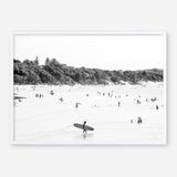 Shop Byron Surfer I B&W Photo��Art Print a coastal themed photography wall art print from The Print Emporium wall artwork collection - Buy Australian made fine art poster and framed prints for the home and your interior decor, TPE-1008-AP