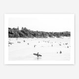 Shop Byron Surfer I B&W Photo��Art Print a coastal themed photography wall art print from The Print Emporium wall artwork collection - Buy Australian made fine art poster and framed prints for the home and your interior decor, TPE-1008-AP
