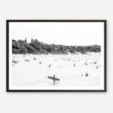 Shop Byron Surfer I B&W Photo��Art Print a coastal themed photography wall art print from The Print Emporium wall artwork collection - Buy Australian made fine art poster and framed prints for the home and your interior decor, TPE-1008-AP
