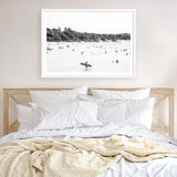 Shop Byron Surfer I B&W Photo��Art Print a coastal themed photography wall art print from The Print Emporium wall artwork collection - Buy Australian made fine art poster and framed prints for the home and your interior decor, TPE-1008-AP