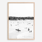 Shop Byron Surfer II B&W Photo Art Print a coastal themed photography wall art print from The Print Emporium wall artwork collection - Buy Australian made fine art poster and framed prints for the home and your interior decor, TPE-1009-AP