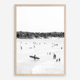 Shop Byron Surfer II B&W Photo Art Print a coastal themed photography wall art print from The Print Emporium wall artwork collection - Buy Australian made fine art poster and framed prints for the home and your interior decor, TPE-1009-AP