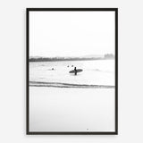 Shop Byron Surfer III B&W Photo Art Print a coastal themed photography wall art print from The Print Emporium wall artwork collection - Buy Australian made fine art poster and framed prints for the home and your interior decor, TPE-1047-AP