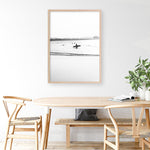 Shop Byron Surfer III B&W Photo Art Print a coastal themed photography wall art print from The Print Emporium wall artwork collection - Buy Australian made fine art poster and framed prints for the home and your interior decor, TPE-1047-AP