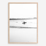 Shop Byron Surfer III B&W Photo Art Print a coastal themed photography wall art print from The Print Emporium wall artwork collection - Buy Australian made fine art poster and framed prints for the home and your interior decor, TPE-1047-AP