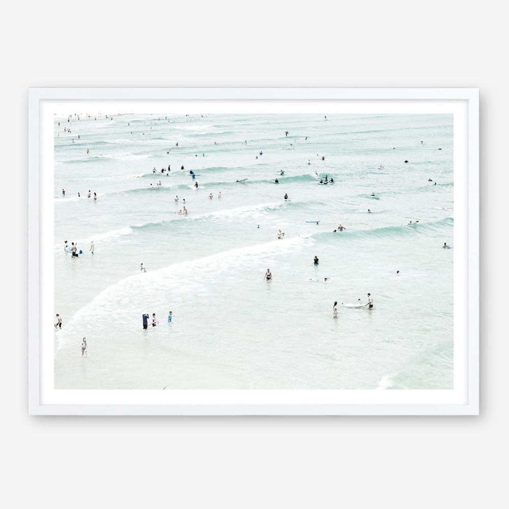Shop Byron Swimmers Photo Art Print a coastal themed photography wall art print from The Print Emporium wall artwork collection - Buy Australian made fine art poster and framed prints for the home and your interior decor, TPE-1021-AP