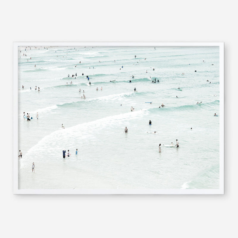 Shop Byron Swimmers Photo Art Print a coastal themed photography wall art print from The Print Emporium wall artwork collection - Buy Australian made fine art poster and framed prints for the home and your interior decor, TPE-1021-AP
