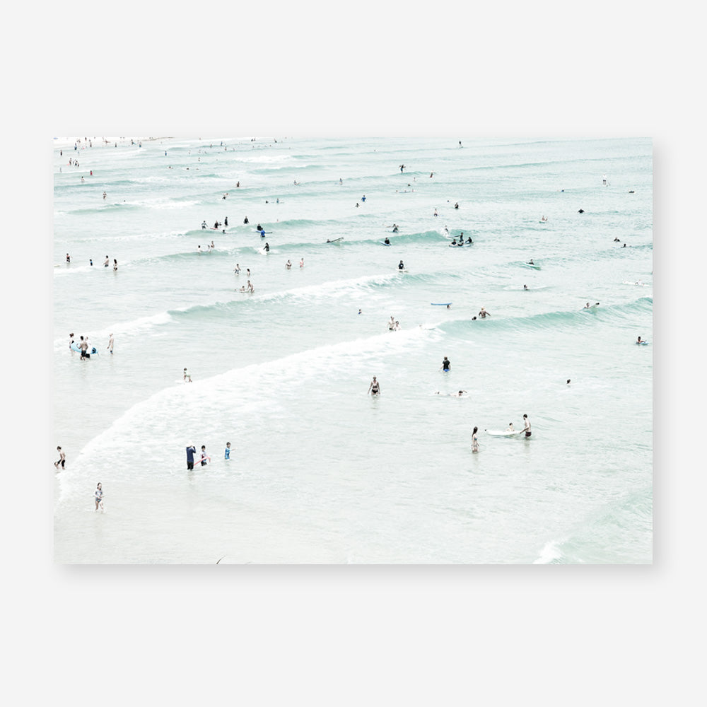 Shop Byron Swimmers Photo Art Print a coastal themed photography wall art print from The Print Emporium wall artwork collection - Buy Australian made fine art poster and framed prints for the home and your interior decor, TPE-1021-AP
