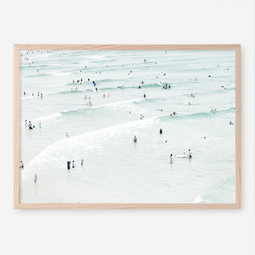 Shop Byron Swimmers Photo Art Print a coastal themed photography wall art print from The Print Emporium wall artwork collection - Buy Australian made fine art poster and framed prints for the home and your interior decor, TPE-1021-AP