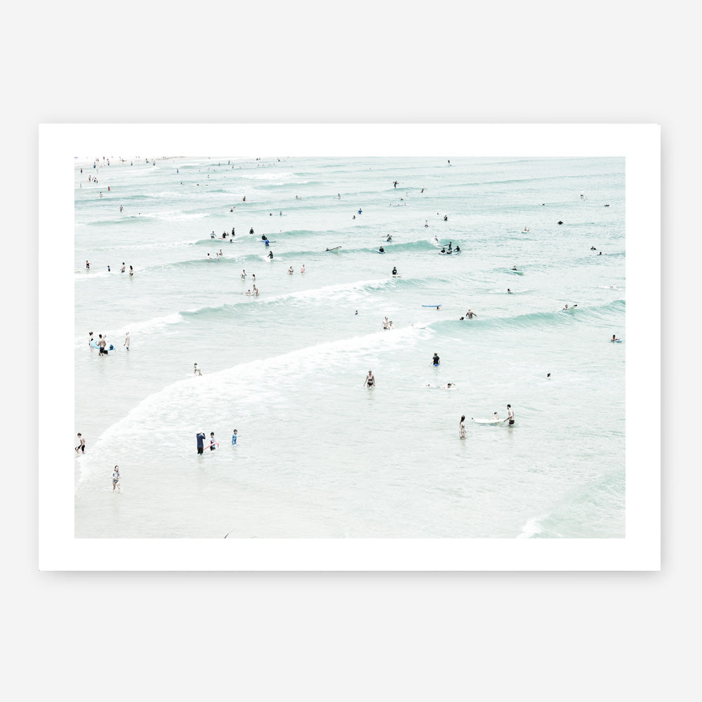 Shop Byron Swimmers Photo Art Print a coastal themed photography wall art print from The Print Emporium wall artwork collection - Buy Australian made fine art poster and framed prints for the home and your interior decor, TPE-1021-AP