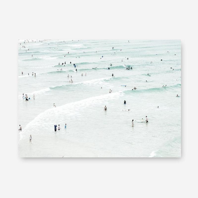 Shop Byron Swimmers Photo Canvas Print a coastal themed photography framed stretched canvas print from The Print Emporium wall artwork collection - Buy Australian made prints for the home and your interior decor space, TPE-1021-CA-35X46-NF