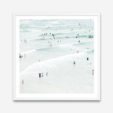 Shop Byron Swimmers (Square) Photo Art Print a coastal themed photography wall art print from The Print Emporium wall artwork collection - Buy Australian made fine art poster and framed prints for the home and your interior decor, TPE-1022-AP