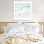 Shop Byron Swimmers (Square) Photo Art Print a coastal themed photography wall art print from The Print Emporium wall artwork collection - Buy Australian made fine art poster and framed prints for the home and your interior decor, TPE-1022-AP