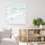 Shop Byron Swimmers (Square) Photo Art Print a coastal themed photography wall art print from The Print Emporium wall artwork collection - Buy Australian made fine art poster and framed prints for the home and your interior decor, TPE-1022-AP