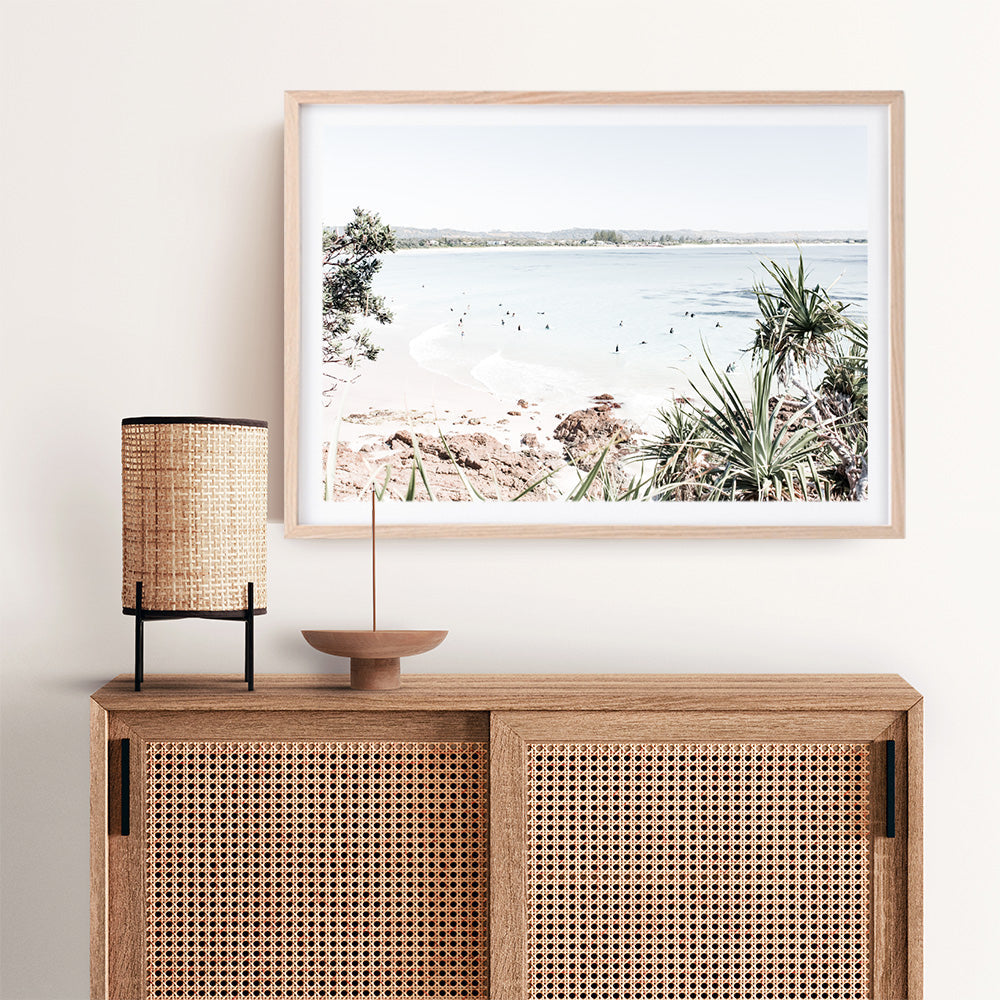 Shop Byron The Pass I Photo Art Print a coastal themed photography wall art print from The Print Emporium wall artwork collection - Buy Australian made fine art poster and framed prints for the home and your interior decor, TPE-1003-AP
