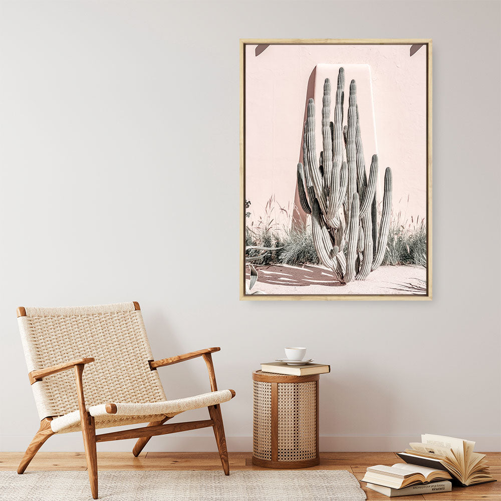 Shop Cacti Villa I Photo Canvas Print a Moroccan desert boho themed photography framed stretched canvas print from The Print Emporium wall artwork collection - Buy Australian made prints for the home and your interior decor space, TPE-816-CA-35X46-NF