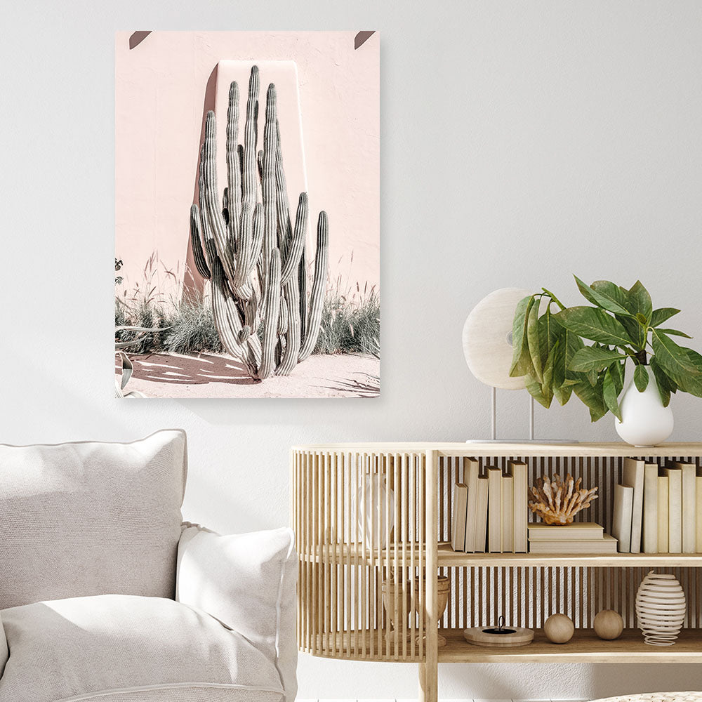 Shop Cacti Villa I Photo Canvas Print a Moroccan desert boho themed photography framed stretched canvas print from The Print Emporium wall artwork collection - Buy Australian made prints for the home and your interior decor space, TPE-816-CA-35X46-NF