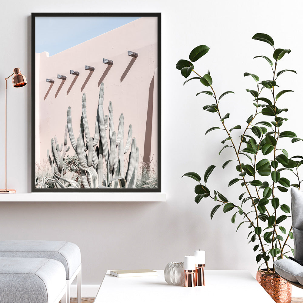 Shop Cacti Villa II Photo Art Print a Moroccan desert boho themed photography wall art print from The Print Emporium wall artwork collection - Buy Australian made fine art poster and framed prints for the home and your interior decor room, TPE-817-AP