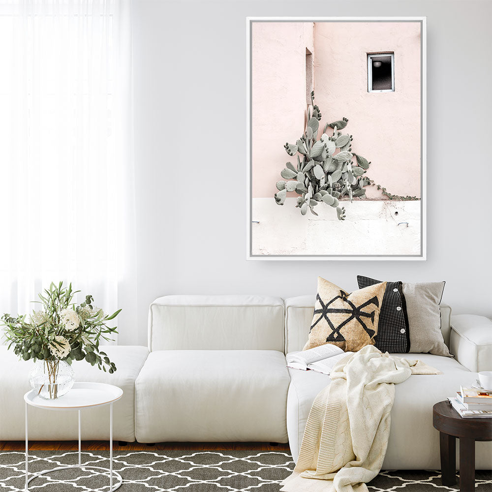 Shop Cacti Villa III Photo Canvas Print a Moroccan desert boho themed photography framed stretched canvas print from The Print Emporium wall artwork collection - Buy Australian made prints for the home and your interior decor space, TPE-818-CA-35X46-NF
