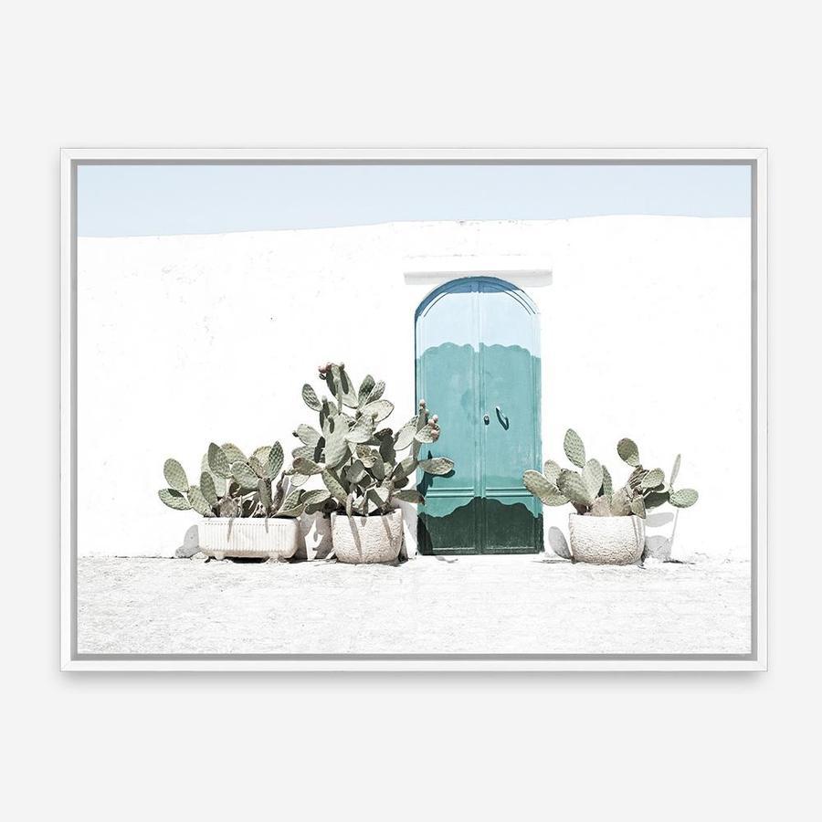 Shop Cactus Doorway Photo Canvas Print a Moroccan desert boho themed photography framed stretched canvas print from The Print Emporium wall artwork collection - Buy Australian made prints for the home and your interior decor space, TPE-923-CA-35X46-NF